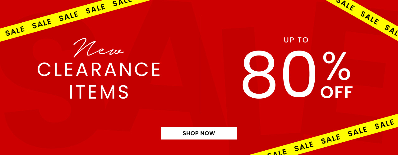 Up to 80% off clearance styles