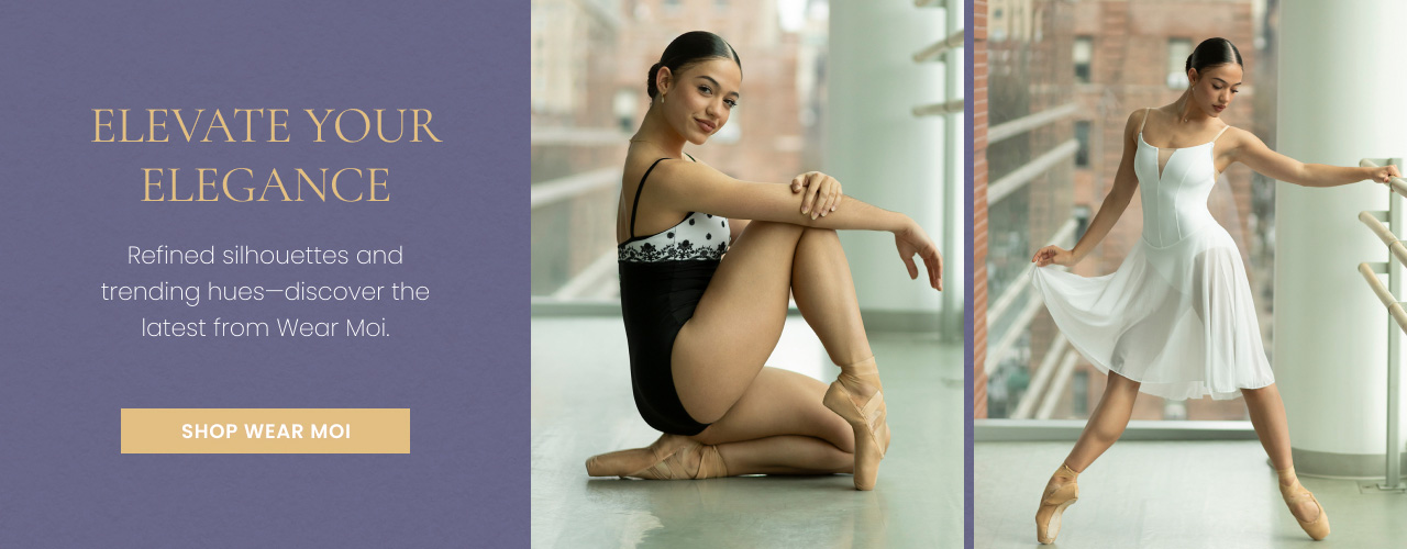 Photo of dancers wearing Wear Moi leotards and dresses
