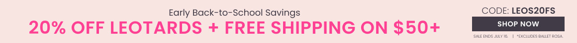 20% off Leotards + Free Shipping
