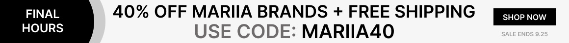 40% off Mariia + Free Shipping