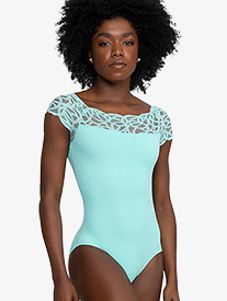 So Danca - Womens "Elenita" Short Sleeve Lace Leotard