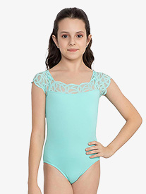 So Danca - Girls "Elenita" Short Sleeve Lace Leotard