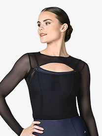 Double Platinum - Girls Long Sleeve Power Mesh Top