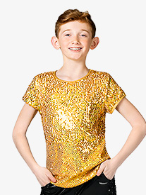 Double Platinum - Boys Sequin Performance Tee